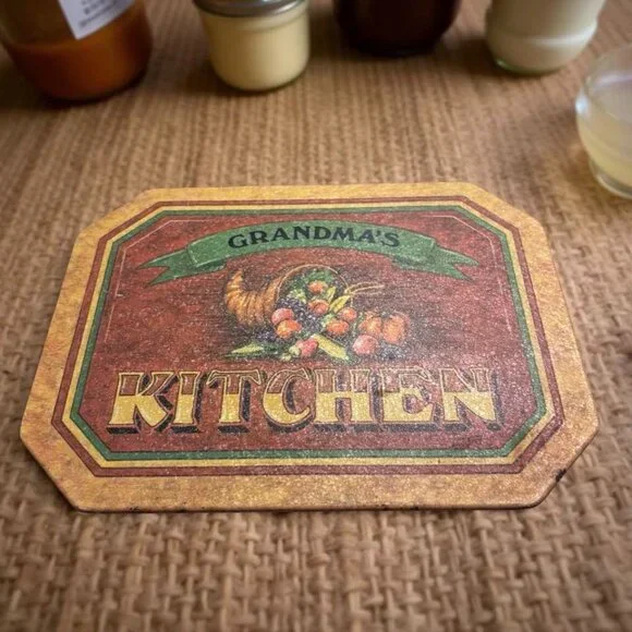 Grandmas Kitchen Hot Mat 6"x8" By Wallcraft - Antique Tin Series - Table Or Wall - Picture 3 of 4